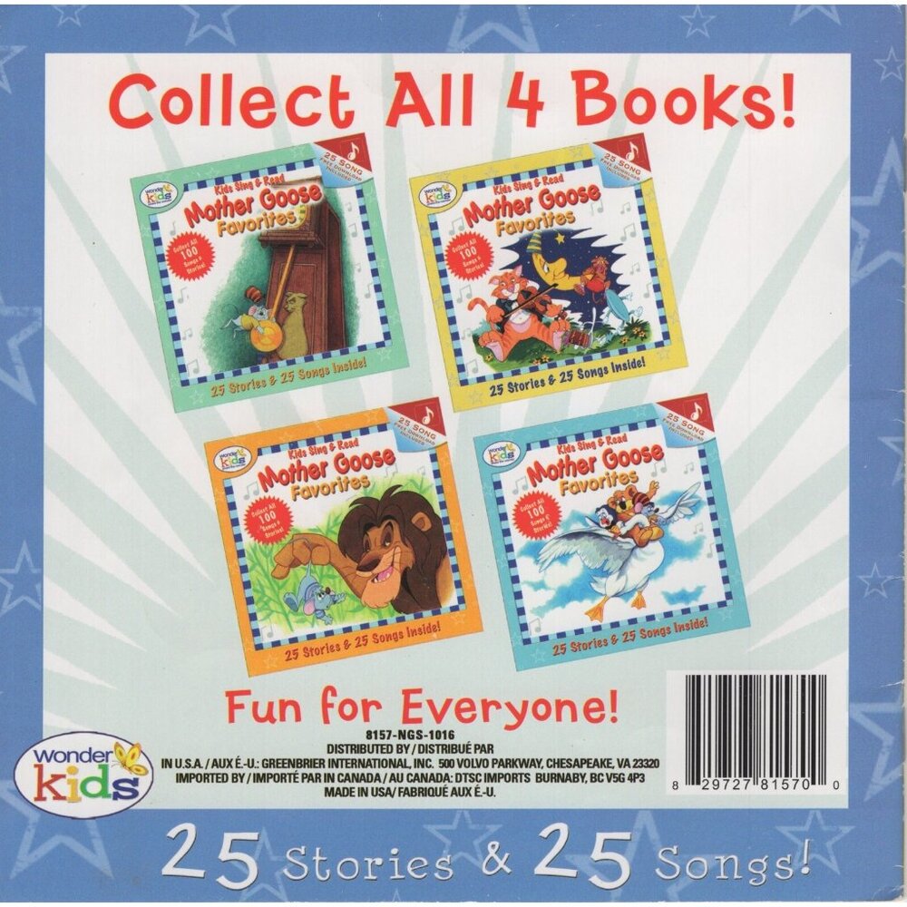 Kids Sing & Read Mother Goose Favorites 25 Stories & 25 Songs! FREE Download - Picture 2 of 2